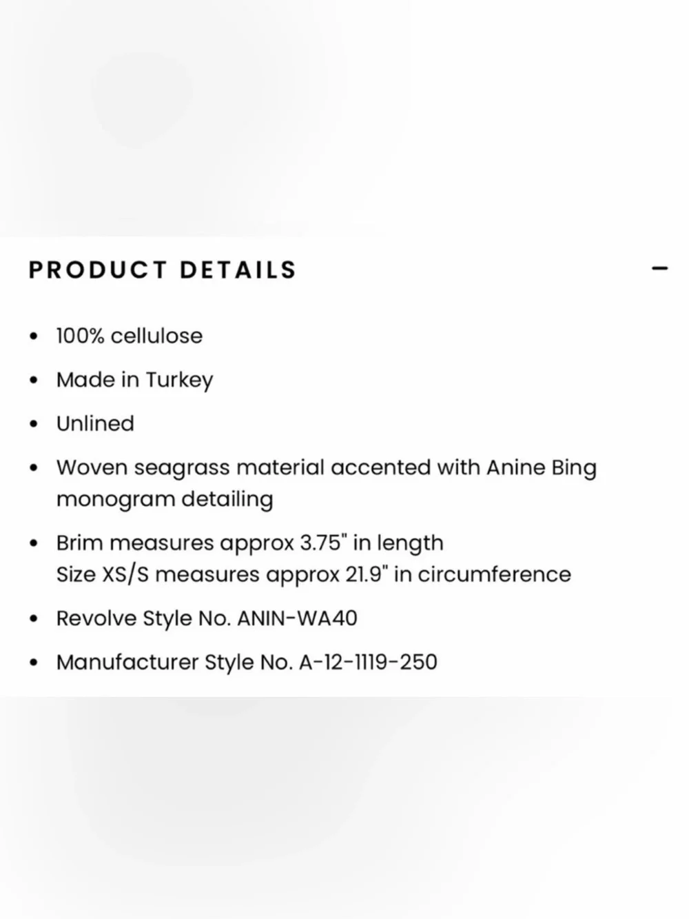 Anine Bing Natural Straw Cabana Bucket Hat
